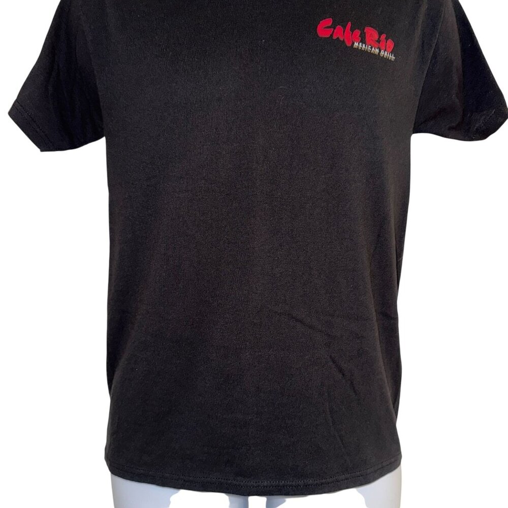 Cafe Rio Employee TShirt Tee Mens S Be The Hero Order Catering Black Red - Picture 3 of 7